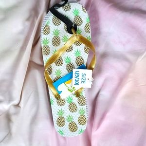 Pineapple flip flops